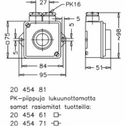 Painonappi 1-nap sulk. IP 67