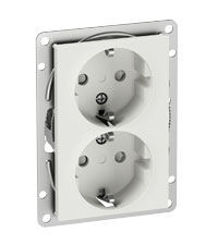 Pistorasia ELKO Plus, 2-osainen/16A/IP20 UKR, valkoinen