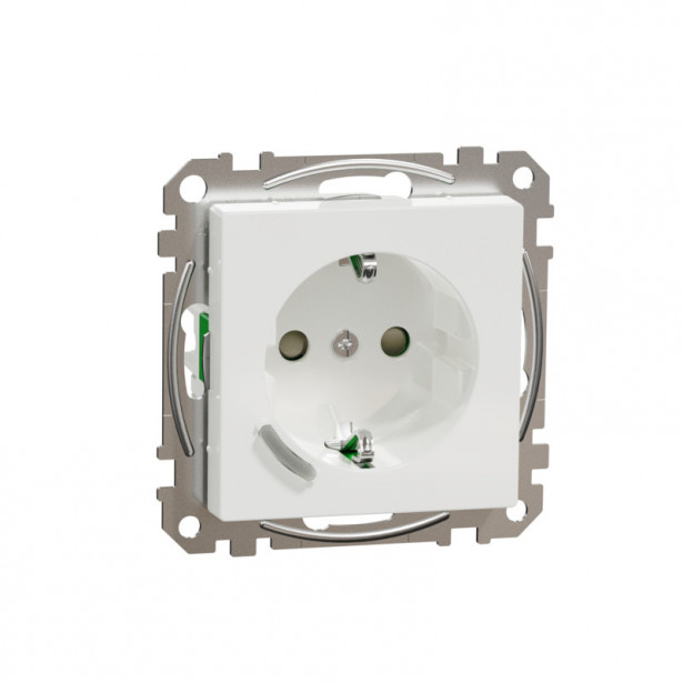 Älypistorasia Schneider Electric Wiser Exxact, 1-osainen, UPJ Zigbee, valkoinen 
