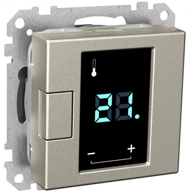 Termostaatti kosketusnäytöllä 5/50 16A 230VAC IP20 USE metalli Exxact