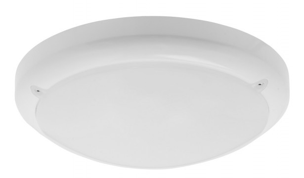 LED-tunnistinvalaisin Sono III, 15W/835, RAD M-S, Ø295x78mm, IP54, valkoinen/opaali