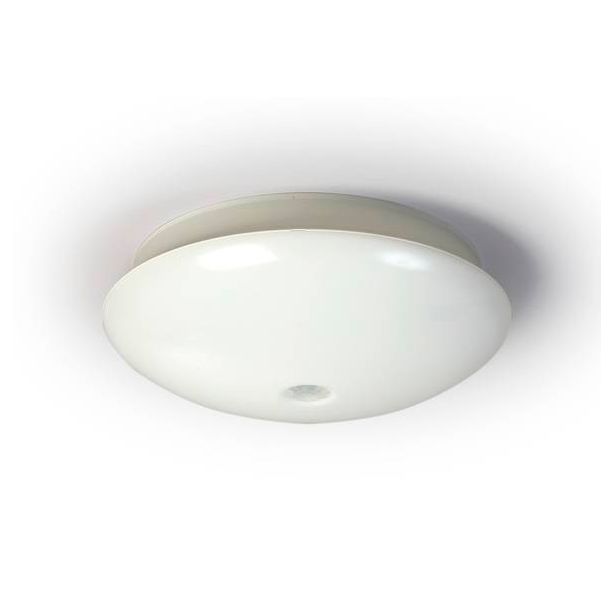 LED-tunnistinvalaisin Ensto ECO320, 10W/840, PIR, Ø320x111mm, IP44, valkoinen