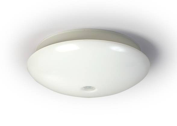 LED-tunnistinvalaisin Ensto ECO320, 14W/830, PIR, Ø320x111mm, IP44, valkoinen