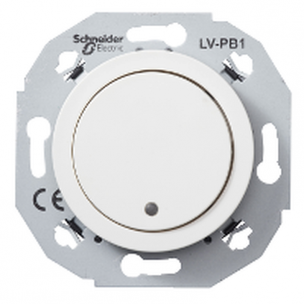 Pienjännitepainike Schneider Electric Renova,  1-osainen, 12-30V DC, 12-24V AC, valkoinen