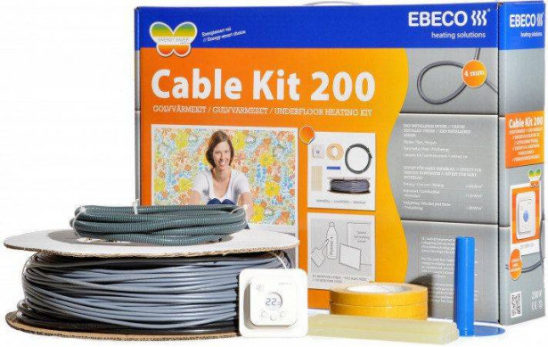 Lämpökaapeli Ebeco Cable Kit täydennyssarja 107m 1180W