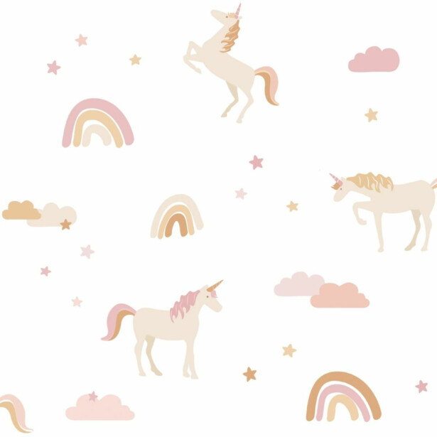 Tapetti Esta To The Moon And Back 139581, non-woven, vaaleanpunainen