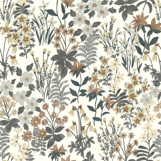 Tapetti Grandeco Arcadia A70901, non-woven, vinyylipinta, harmaa/ruskea