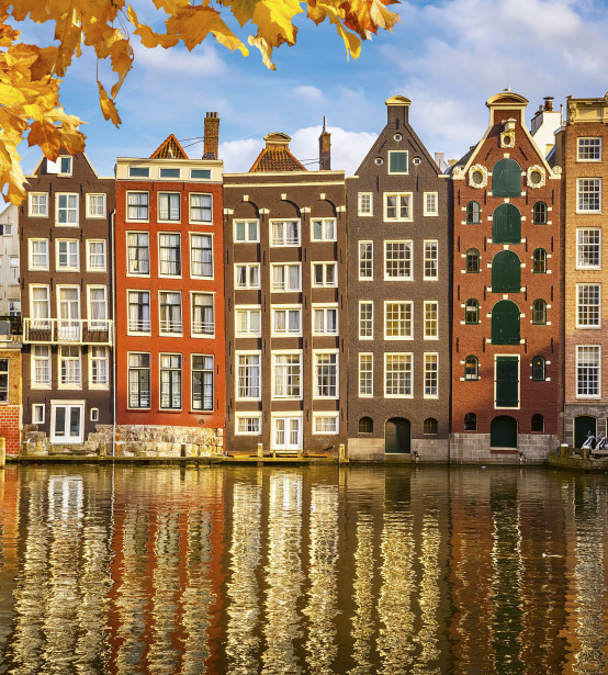 Maisematapetti Dimex Houses In Amsterdam, 225x250cm
