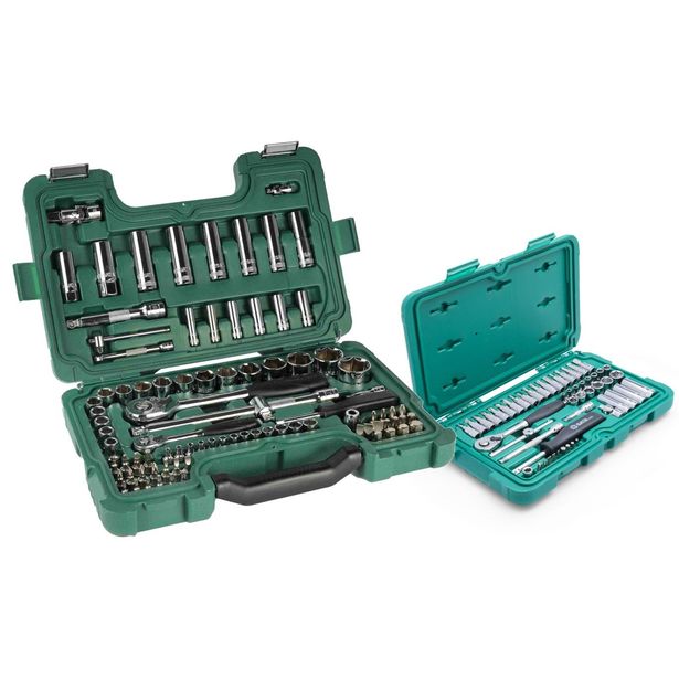 Työkalu/hylsysarja Sata 1/4"-1/2" 88+52 osaa