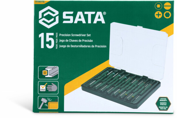Elektroniikkaruuvitalttasarja Sata PH/TX/SL 15 osaa