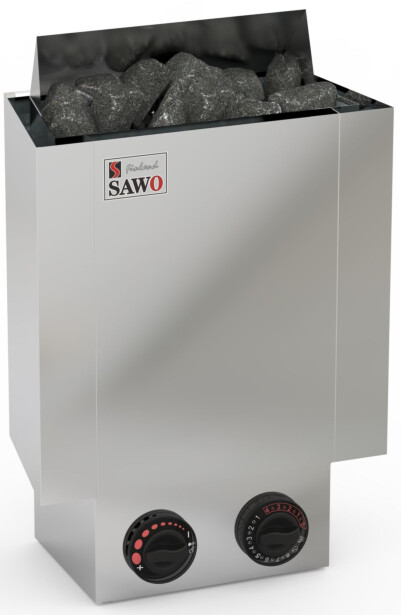 Sähkökiuas SAWO Nordex Mini, 2.3kW, 1.3-2.5m³, kiinteä ohjauskeskus