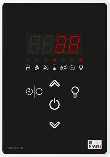 Ohjainpaneeli + tehoyksikkö SAWO Saunova 2.0 musta