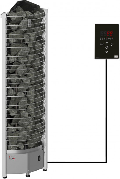 Sähkökiuas SAWO Tower Corner Ni2, 3.5kW, 3-6m³, erillinen ohjaus