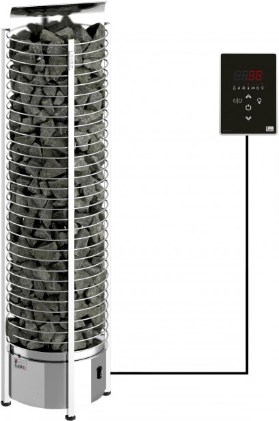 Sähkökiuas SAWO Tower Wall Ni2, 3.5kW, 3-6m³, erillinen ohjaus