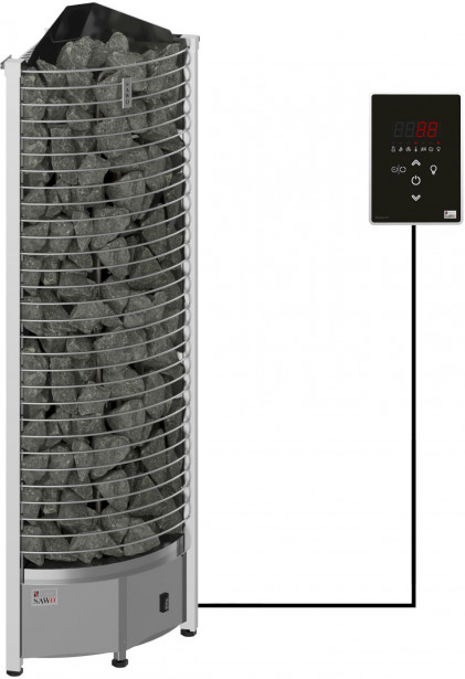 Sähkökiuas SAWO Tower Corner Ni2, 8kW, 7-13m³, erillinen ohjaus