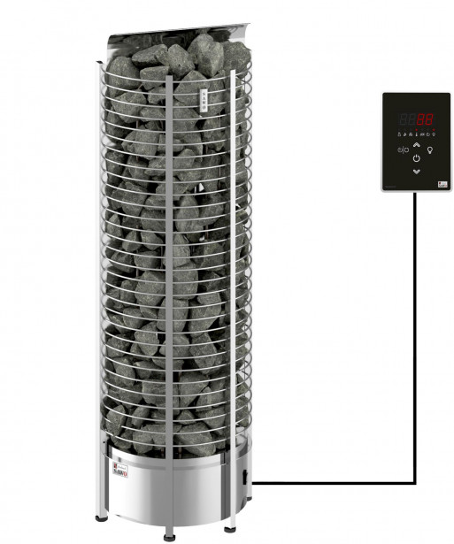 Sähkökiuas SAWO Tower Wall Ni2, 8kW, 7-13m³, erillinen ohjaus