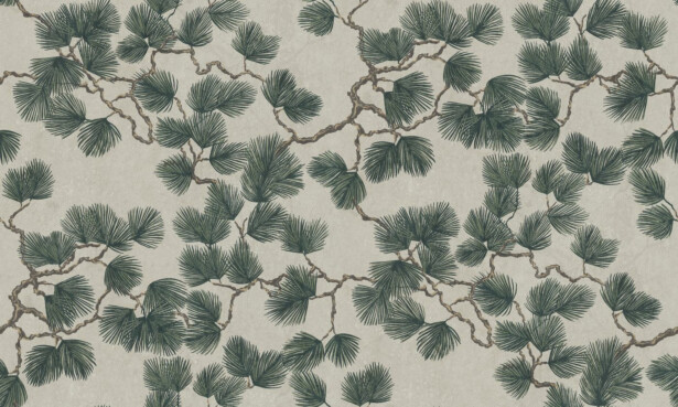 Kuvatapetti Sandberg Pine Mural vihreä, mittatilaus, non-woven
