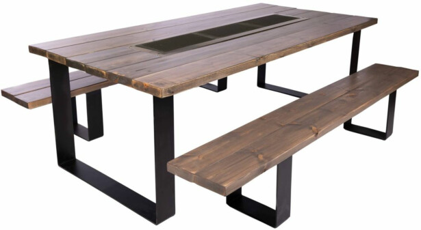 Iso penkki Grillipöydälle SocialBBQ, leveys 228cm