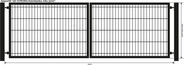 Ajoportti Scandkom 2D Strong, 1000x3000mm