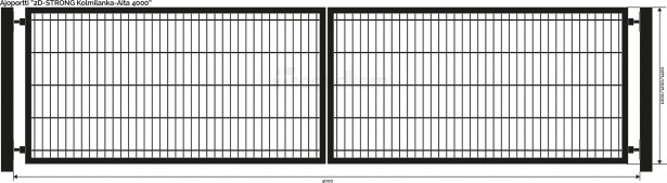 Ajoportti Scandkom 2D Strong, 1000x4000mm