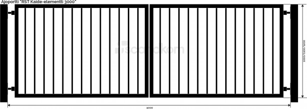 Ajoportti Scandkom Kaide 1100x3000mm, rst