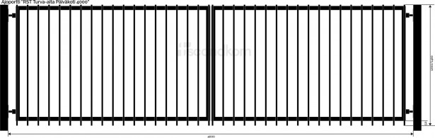 Ajoportti Scandkom Turva-aita Päiväkoti 1200x4000mm, rst