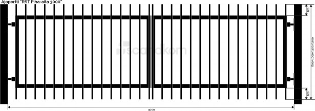 Ajoportti Scandkom Piha-aita 1000x3000mm, rst