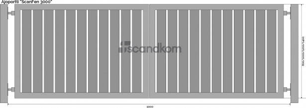 Ajoportti Scandkom ScanFen 1200x3000mm