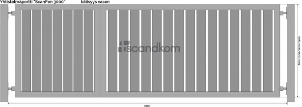 Yhdistelmäportti Scandkom ScanFen 1000x3000mm