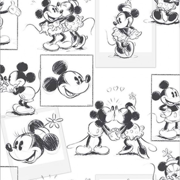 Tapetti Sandudd Mickey and Minnie Sketch 102712, 0.53x10.5m