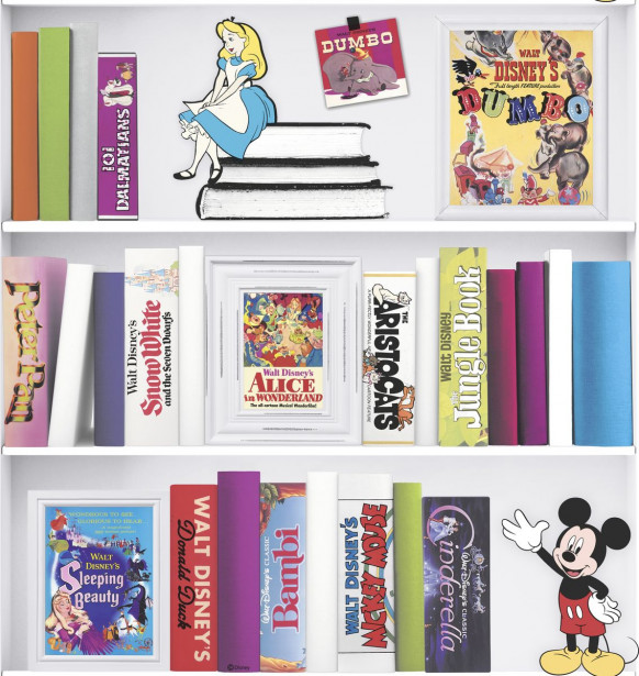 Tapetti Sandudd Disney Bookshelf 106455, 0.53x10.5m