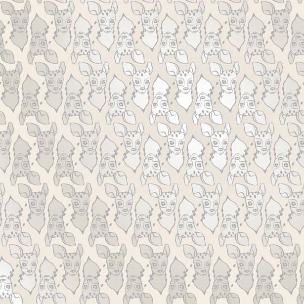 Tapetti Sandudd Ivana Helsinki Bambi 5247-1, 0,53x10,05m, hopea/valkoinen, non-woven