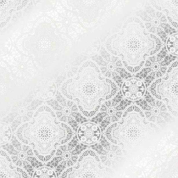 Tapetti Decor Maison Belle 5338-5, 0,53x10,05 m, hopea/valkoinen, non-woven