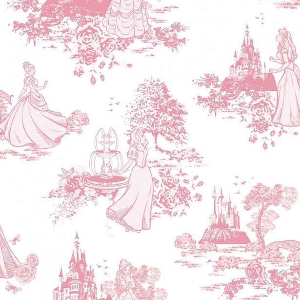 Tapetti Sandudd Princess Pink Toile 70-233, 0.53x10.5m