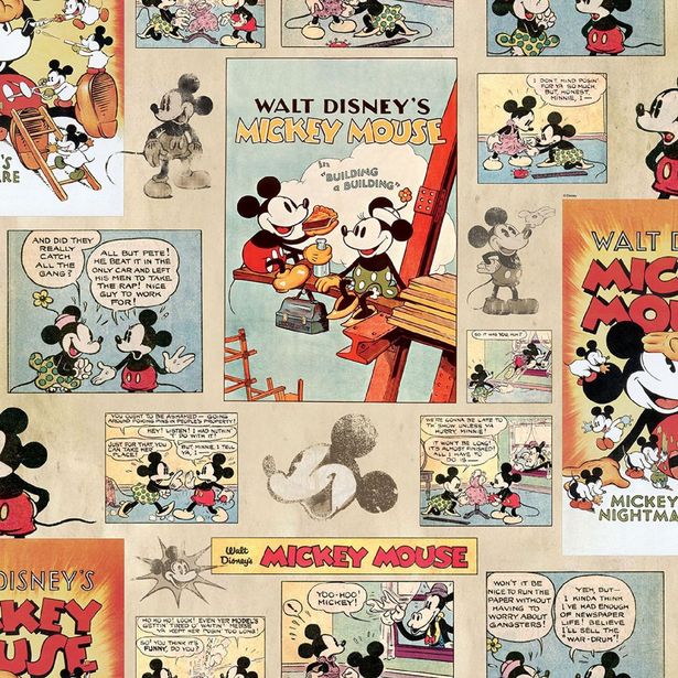 Tapetti Sandudd Mickey Vintage Episode 70-242, 0.53x10.5m