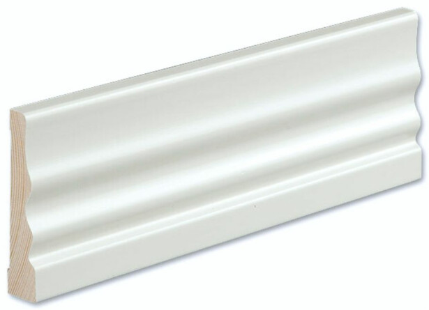 Peitelista/jalkalista Siparila Kinos 15x70x3600mm, puhtaanvalkoinen