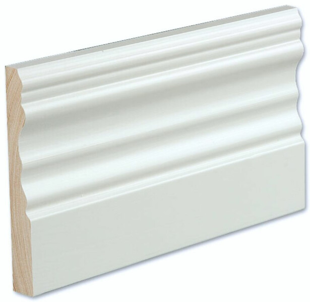 Peitelista/jalkalista Siparila Kinos 15x120x3600mm, puhtaanvalkoinen