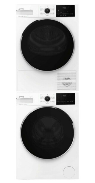 Pesukone ja kuivausrumpu SMEG WNP96SLAAIN DNP82SEIN, 9/8kg, valkoinen