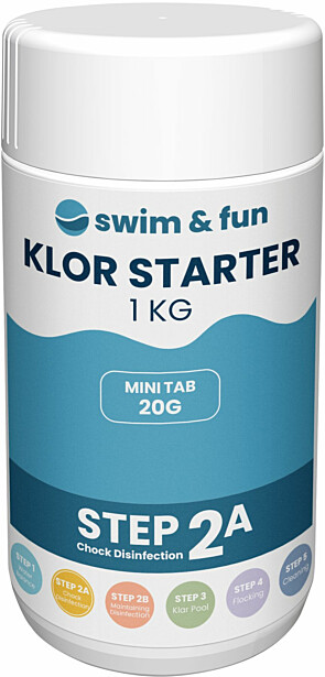 Pikakloori Swim & Fun Klor Starter 1 kg, minitabletit