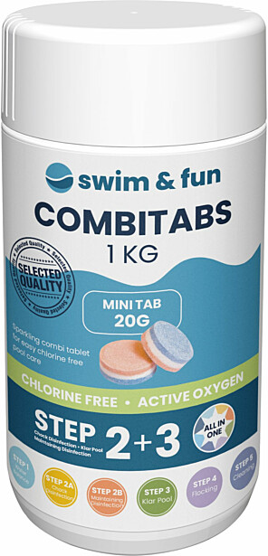 Aktiivihappi Swim & Fun CombiTabs 1 kg, sopii paljuille