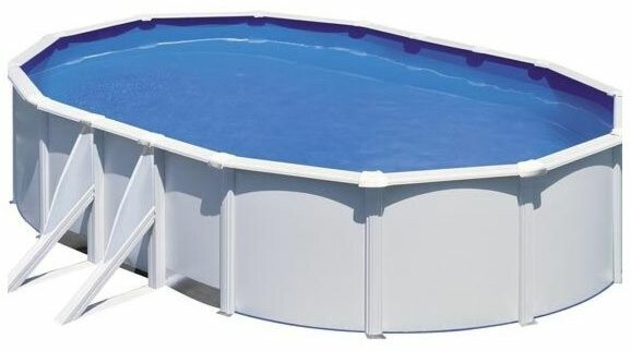 Uima-allas Gre by Swim & Fun, ovaalinmuotoinen, 500x300x120cm, valkoinen, ulkopuoliset tuet