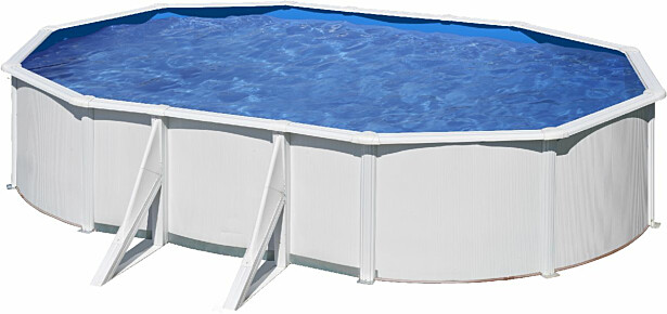 Uima-allas Gre by Swim & Fun, ovaalinmuotoinen, 500x300x120cm, valkoinen, ulkopuoliset tuet