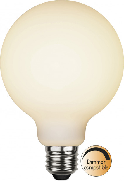 LED-lamppu Star Trading Illumination LED 363-42-1 Ø 95x138mm, E27, opaali, 5W, 2600K, 400lm, himmennettävä