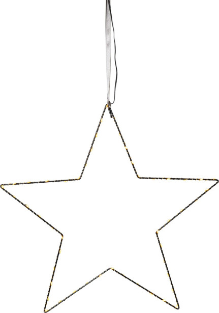 LED-valokoriste Star Trading Mira, 45x45cm, tähti, musta