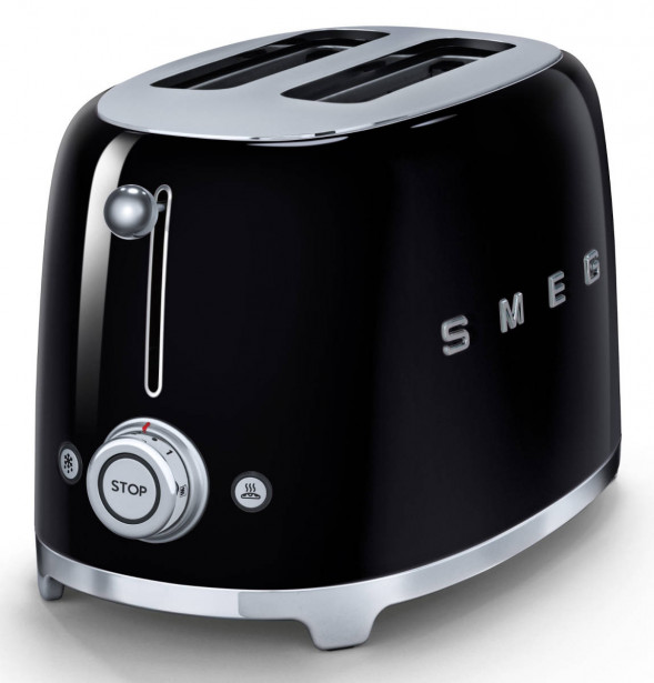 Leivänpaahdin Smeg TSF01BLEU, 2-viipaleen, musta