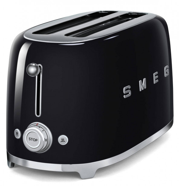 Leivänpaahdin Smeg TSF02BLEU, 4-viipaleen, musta