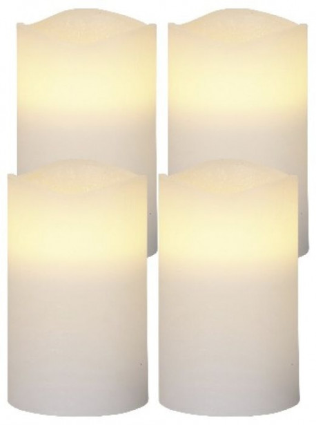 LED-pöytäkynttilä Star Trading May, 12,5cm, valkoinen, 4 kpl