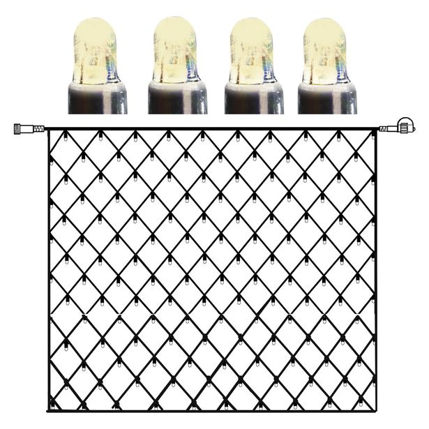 Valoverkko System LED Extra musta 16W 192 valoa 3x3m lämmin valkoinen