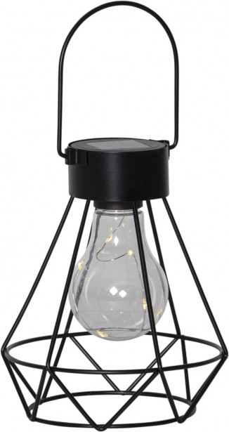 Aurinkokennolyhty Star Trading Eddy, Ø130x155mm, musta