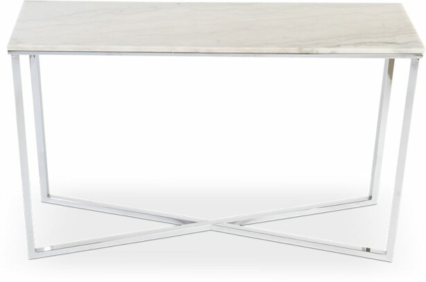 Konsolipöytä Stenexpo Rimini 120x35x76cm marmori/metalli valkoinen